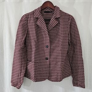 Sacada Patterned Blazer in Red & White Women’s Size 38